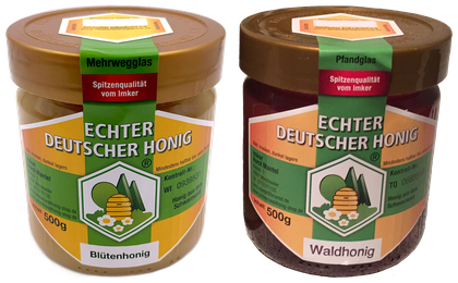 Schwarzwald Blütenhonig und Waldhonig im Set