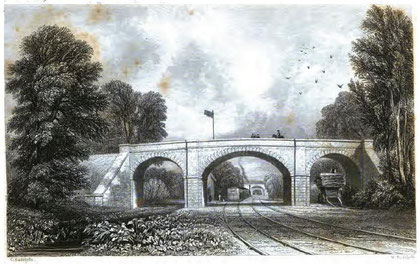 Newton Road Station on the Grand Junction Railway, Birmingham to Liverpool. From Thomas Roscoe's Book of the Grand Junction Railway 1839 - image in the public domain.