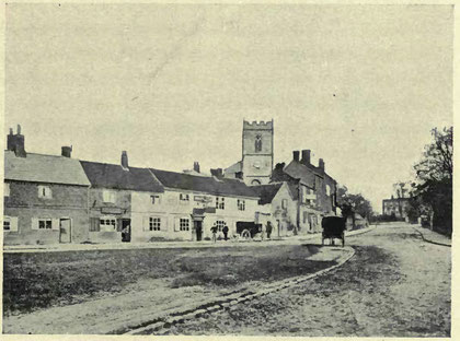 Moseley Village in 1885. Image from Helen Cadbury Alexander 1906 'Richard Cadbury of Birmingham', a work now in the public domain.
