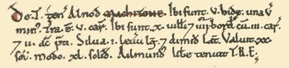 The Mackadown entry in the Domesday Book, from Open Domesday reusable under Creative Commons licence Attribution-ShareAlike 3.0 Unported (CC BY-SA 3.0). See Acknowledgements.