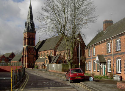 St Cyprian's Church - the Webster & Horsfall factory can be seen in the background (left).