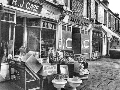 Shops on the Coventry Road near Birmingham City Football Club 1970s. Reproduced with the kind permission of the late Keith Berry from his online collection of photographs - see Acknowledgements to link to his site.