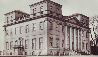 Four Oaks Hall. Image from Matthew Beckett's website 'Lost Heritage - Lost Country Houses of England' used under the copyright statement on that website. See Acknowledgements for a direct link.