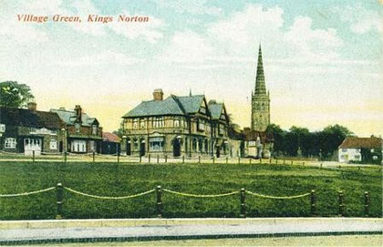 Kings Norton Green 1909. Image reproduced from Postcards of the Past with kind permission from Dave Gregory. See Acknowledgements to link to his website of old postcards.