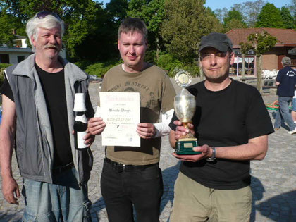 Turniersieger ede cup 2011 v.l. Wolfgang Arpe, Jörn F., Jens Müller, nicht mit auf dem Bild : Sven Stroetzel