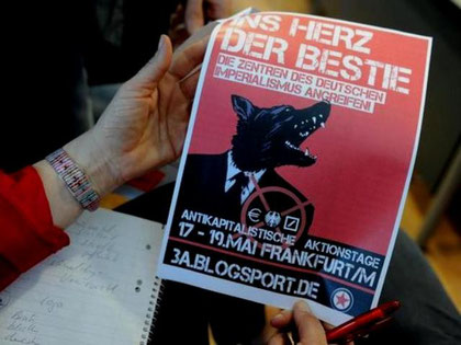 Flyer fra Occupy-protesterne i Frankfurt/ a.M.