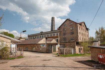 Zechengabäude der Zeche Gewerkschaft Rhenania Einigkeits-Schacht in Lugau im Lugau-Oelsnitzer Steinkohlenrevier