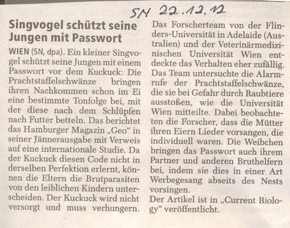 Salzburger Nachrichten 22.12.2012
