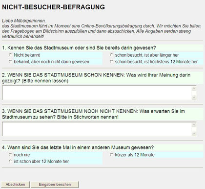 Teil eines Online-Fragebogens der AfeB