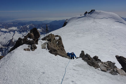 Spaghettitouren, Spaghetti-Viertausender, Skihochtouren, Monterosa, Ludwigshöhe, Parrotspitze, Signalkuppe, Zumsteinspitze, mit Ski, Zumsteinspitze