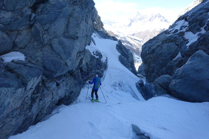 Spaghettitouren, Spaghetti-Viertausender, Skihochtouren, Monterosa, Ludwigshöhe, Parrotspitze, Signalkuppe, Zumsteinspitze, mit Ski, Gornerschlucht