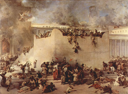 Francesco Hayez, Zerstörung Tempel Jerusalem, Tischa BeAw, 9. Aw