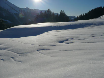 Unterhalb der Klamm Alpe. Winterlandschaft