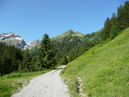 Blick zum Toblermannskopf (Bildmitte)