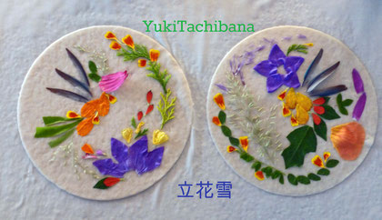 二日目に制作した作品ケツァール鳥をイメージしています。立花雪　YukiTachibana