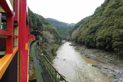 Malerische Zugstrecke des Romantic Train