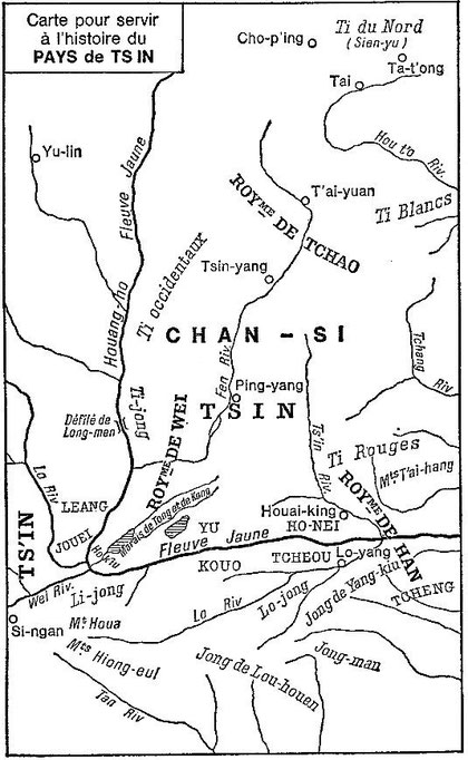 Carte 3. Marcel Granet (1884-1940): La civilisation chinoise. — La renaissance du livre, Paris, 1929. Bibliothèque de Synthèse historique « L’Évolution de l’Humanité », tome XXV.