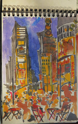 N.Y. Times Square bei Nacht
