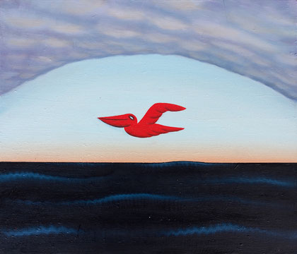 ペリカン / Pelican,  油絵 / Oil Painting,  2018 