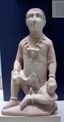 Limestone statuette of a 'temple boy' 4th century BC, Pierides Collection, Nicosia