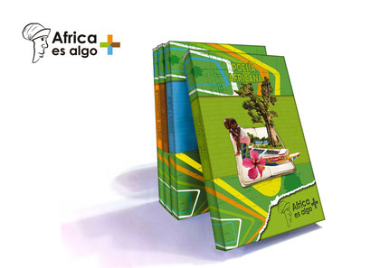 Cartel promocional Libros de apoyo didáctico para el proyecto "África es algo +"