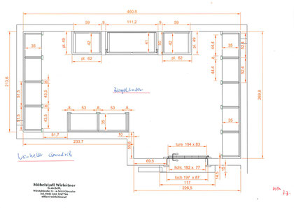 Plan des Weinkellers, Grundriss 