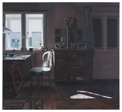 Gertruds Zimmer, 110 x 120 cm, Öl auf Baumwolle, 2013