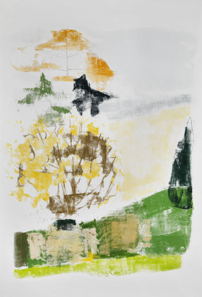 Mittelrain, 2015, 154 x 106 cm, printing ink on paper