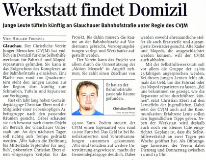 Artikel aus der "Freie Presse" vom 07.08.10