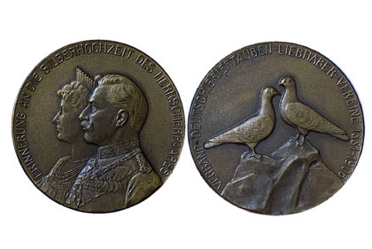 Medaille des Verbandes zur Silberhochzeit des Kaiserpaares in Bronze