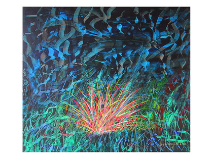 Night over the light - (private collection)-  Acrylic on canvas 80x70 cm  2007