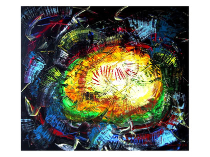 Universal vibrations -( private collection)- Acrylic on canvas 80x70 cm  2007