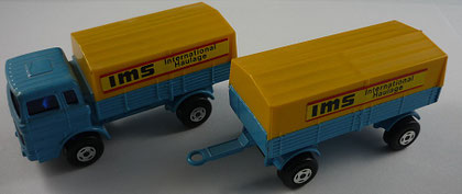 TP 1A - MB01A Mercedes Truck & 02A Trailer in blau - gelbe Plane