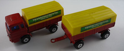 TP 1A - MB01A Mercedes Truck & 02A Trailer in rot - gelbe Plane