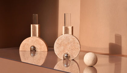 Cochlea della Metamorfosi n.1 & n.2 | Moderate Brown Mineral Stone