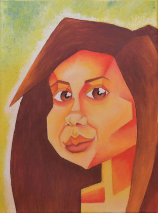 Autoportrait, Huile sur toile, 30X40, 2016
