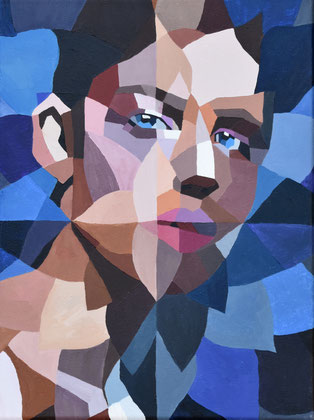 "Mandala Woman", Huile sur toile, 2021