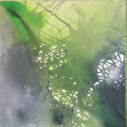 Titel: grün -  60 x 60 cm - Leinwand - Acryl