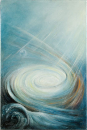 TRIPTYCHON (Nach Goethe, Faust I, Prolog im Himmel) 2005, Öl auf Leinwand, 80 cm x 120 cm