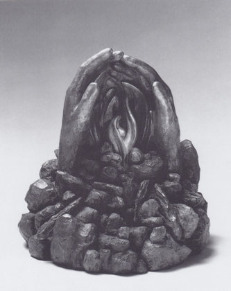 GEBORGEN 1991, Bronze, Höhe 36 cm