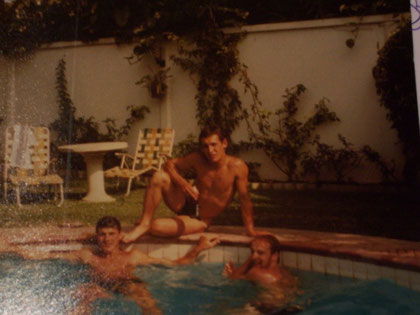 Anton Gistel,Thomas Ballbach,? am Pool in Ecquador