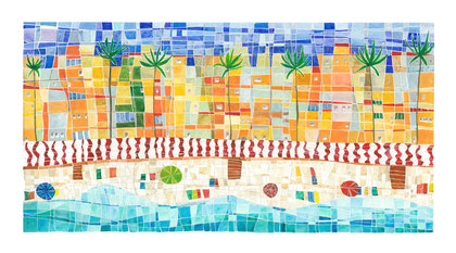 Zapillo en verano-Encaústica al agua-35x63 cm.