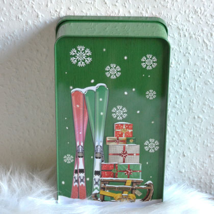 Weihnachtsdose Türdose in rot oder grün