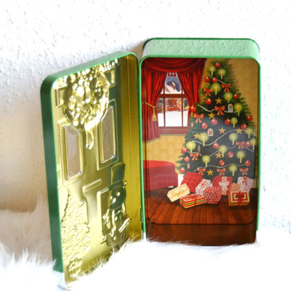 Weihnachtsdose Türdose in rot oder grün