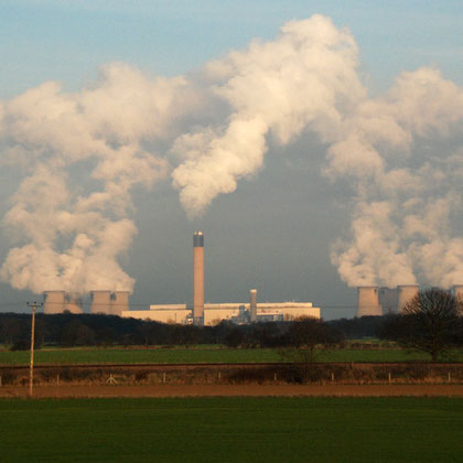 Drax Power Station, Yorkshire - the biggest coal-fired power station in Western Europe 