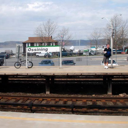 Ossining (Sing Sing) station on the Hudson