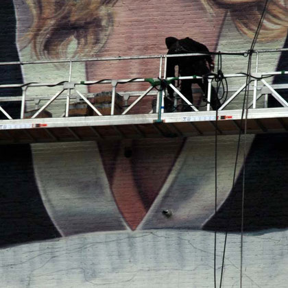 Painting Madonna's cleavage for an H&M advert