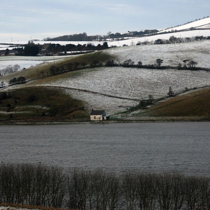 Estuary netters cabin on the Tweed just upstream from Berwick-upon-Tweed