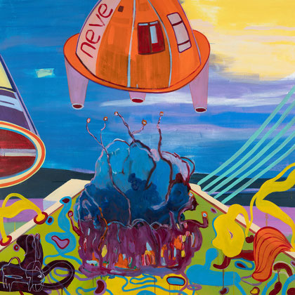 >departure<, 2020, 150 x 150 cm, oil/canvas