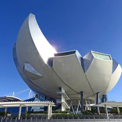 Singapura Museu De Ciência Da Arte Céu Azul Marco